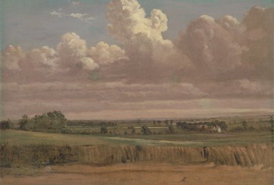 Paisaje con Campo de Trigo, c.1850s de Lionel Constable